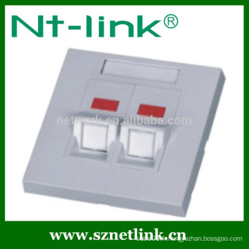 Meilleur prix Double Port 86 UK type 45 Degree Faceplate pour RJ45